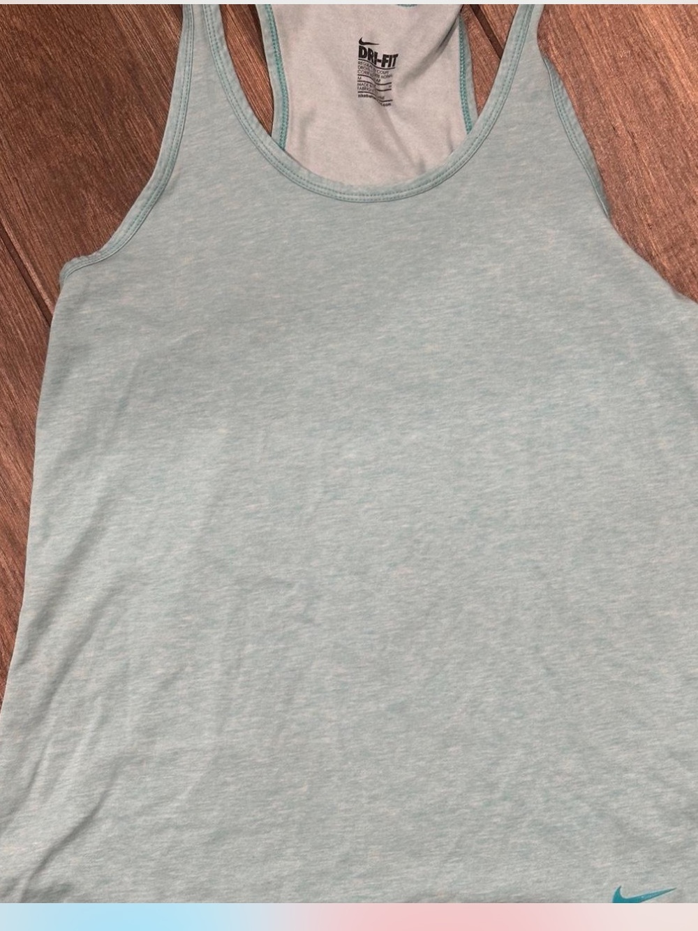 Nike Light Aqua Heather Dri-FIT Racerback Tank